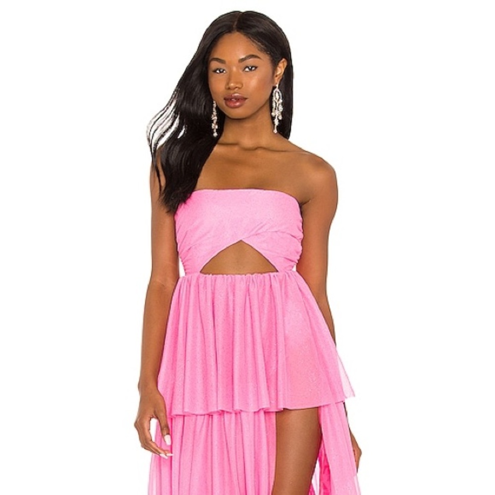 X REVOLVE Strapless Tiered Ruffle Gown in Pink
For Love & Lemons NEW